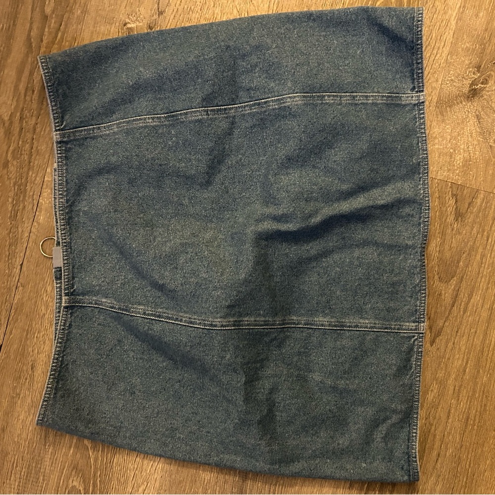 Sezane Light Blue Denim Mini Skirt with Front Zip - Picture 9 of 9